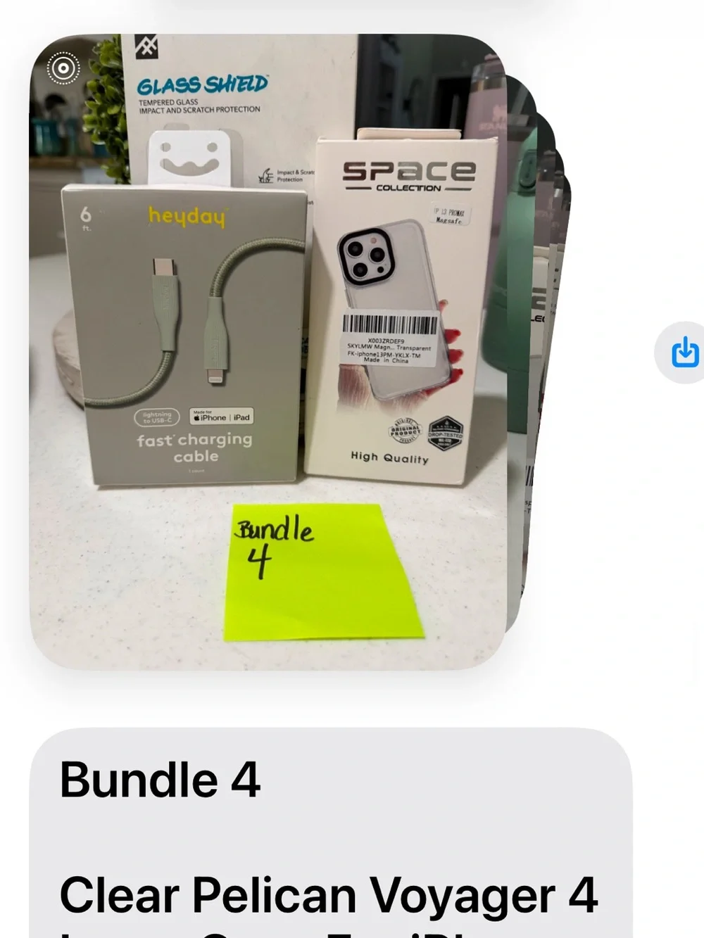 iPhone‎ 13 Pro Max Bundle: MagSafe Case, Glass Shield, 6ft Cable - NEW OB